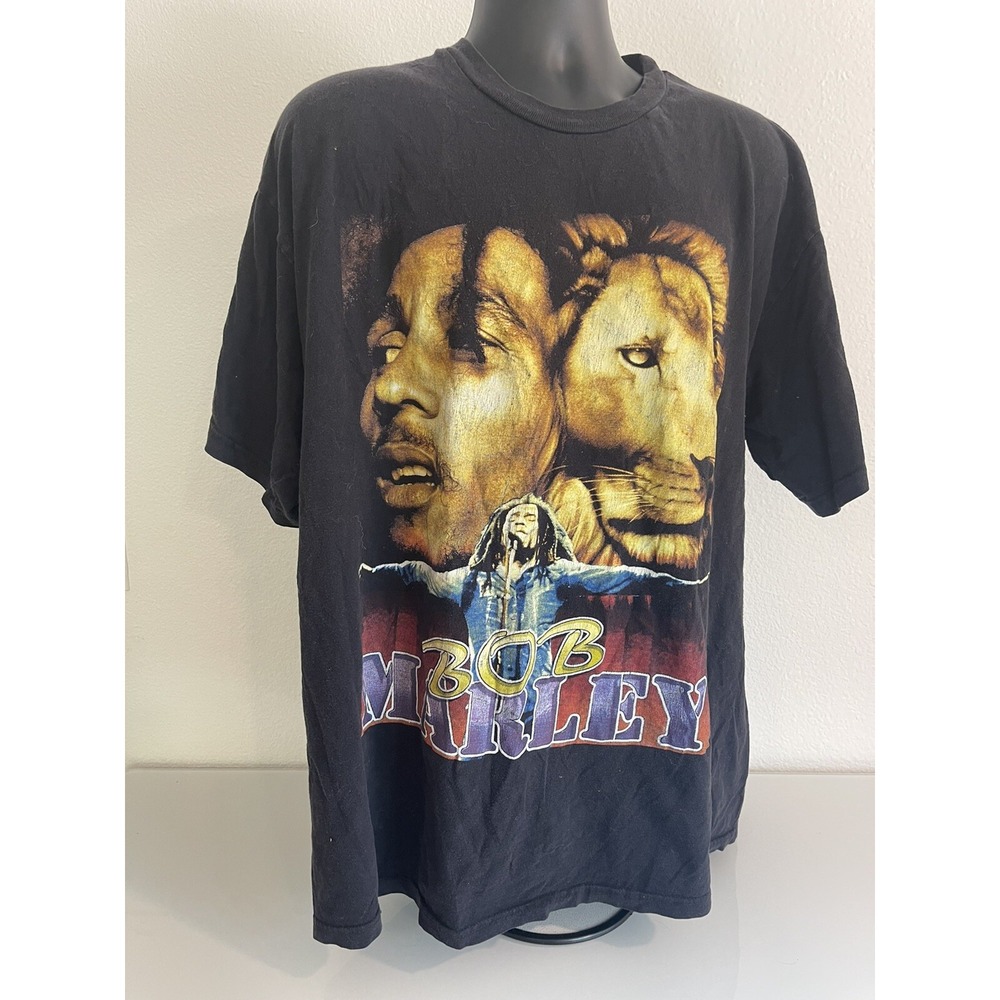 Vintage Bob Marley Catch A Fire Band T-Shirt Size 2XL Rap Tee Hautes Tag Reggae
